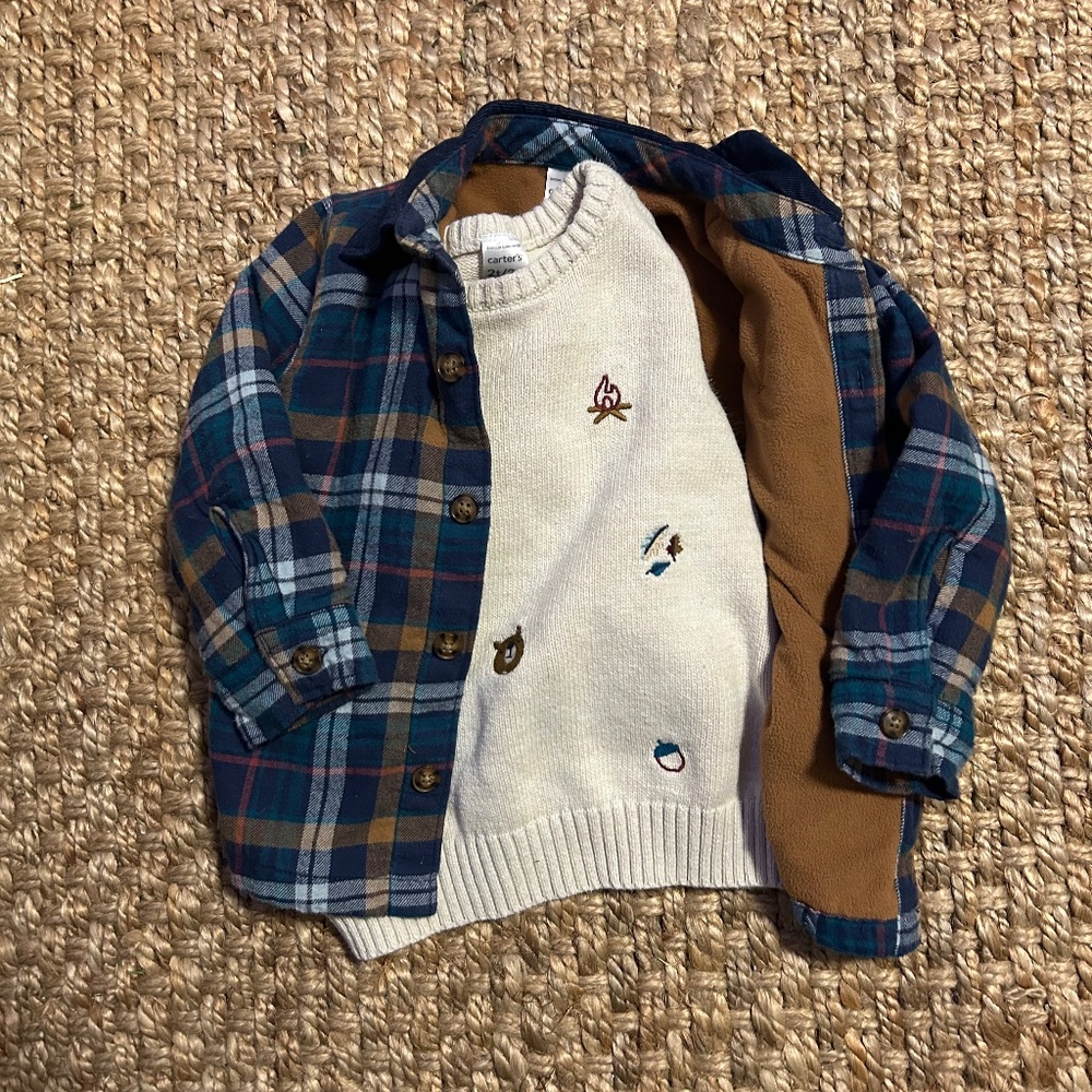 Carters Wilderness Sweater & Shacket 2T
